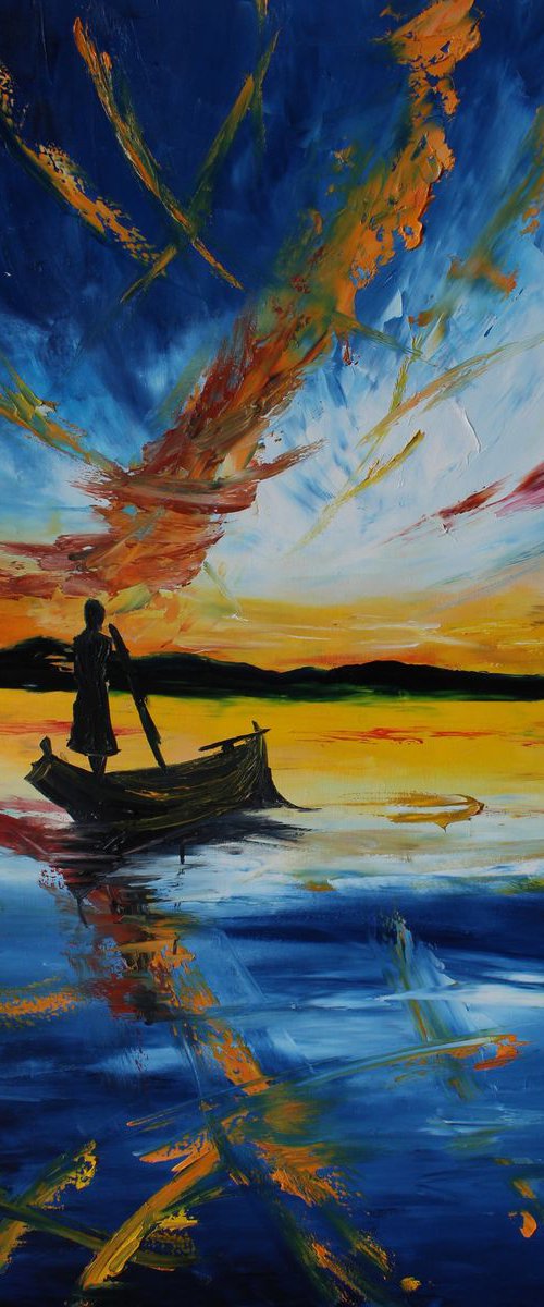 FISHMAN, 50X70 CM by Anastasiia Novitskaya
