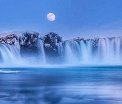 Godafoss moonlight by Paul Nash