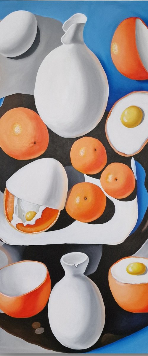 Eggs and tangerines by Katy Hibberd