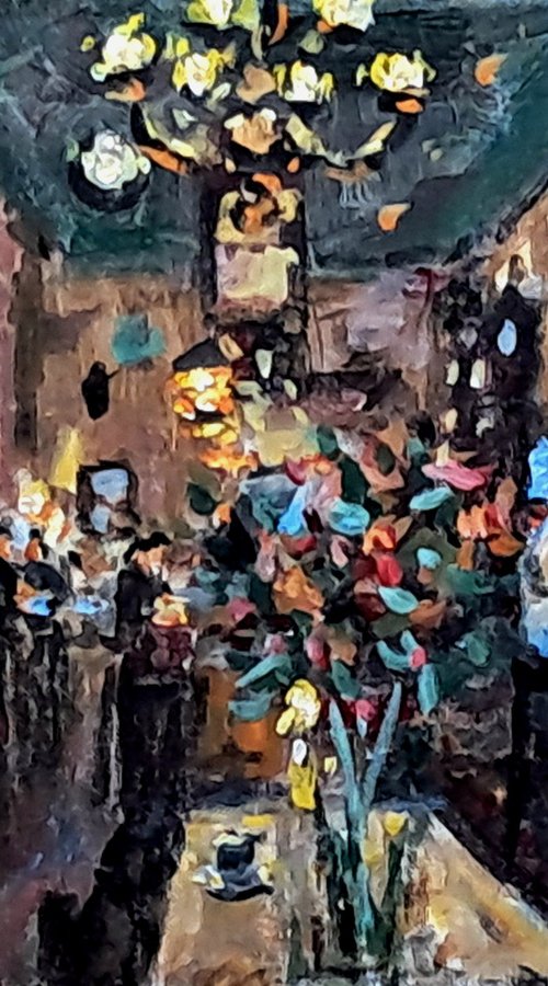 Busy dutch cafe by Dimitris Voyiazoglou