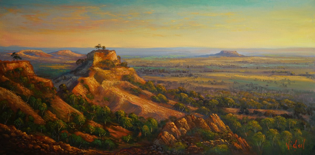 Mt Slowcombe Yaraka By Christopher Vidal, 31 X 16, Artwork For Sale On Artfinder