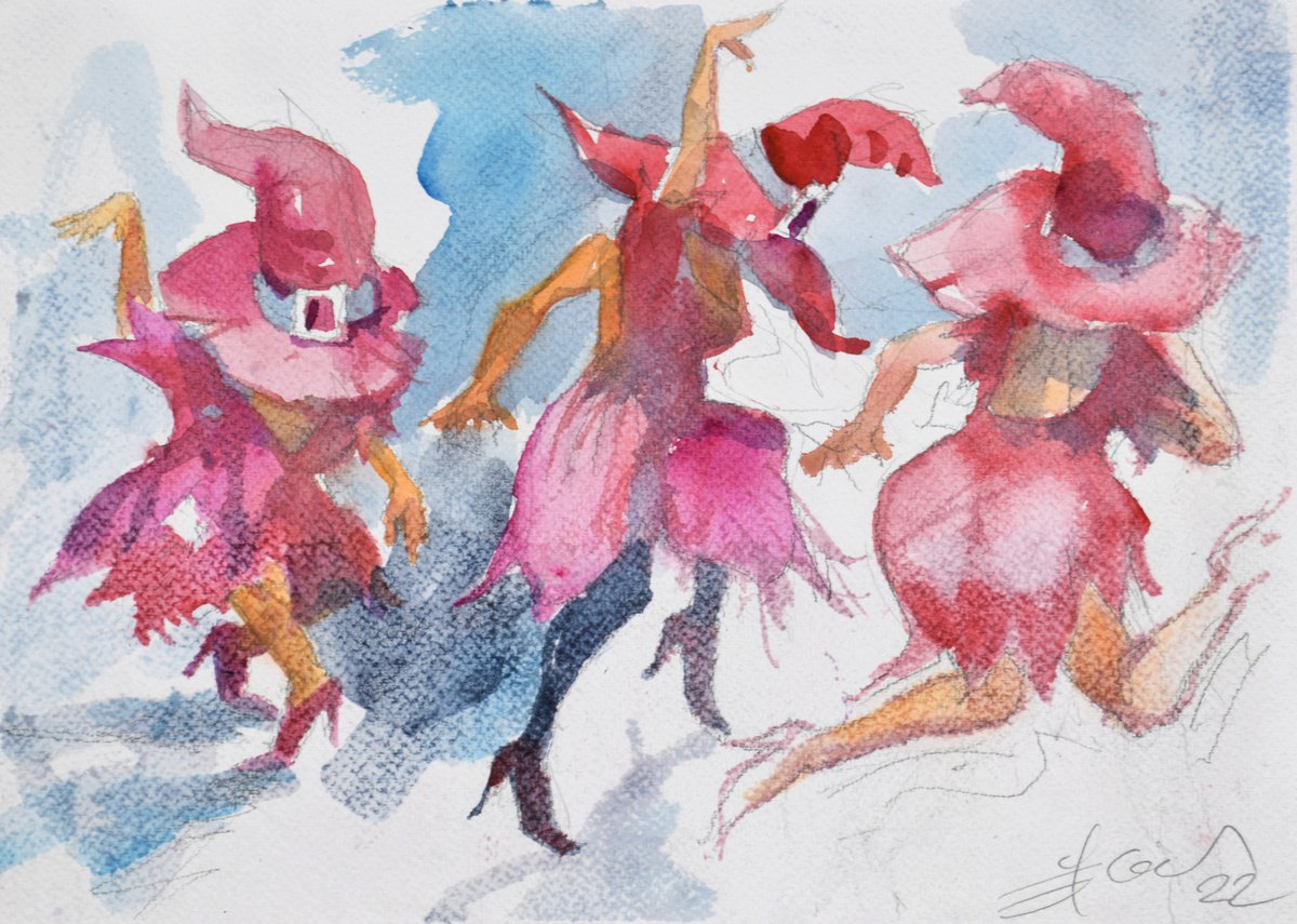 Magic dancing by Goran Zigolic Watercolors