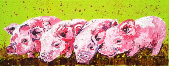 " Four little piglets"