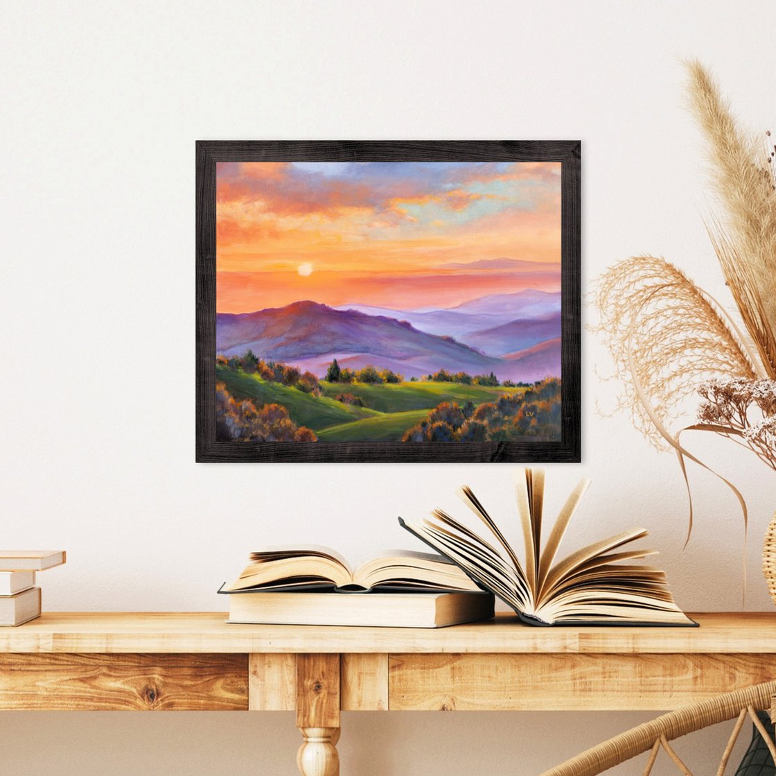 Sunset in the Adirondacks Oil painting: Lucia Verdejo