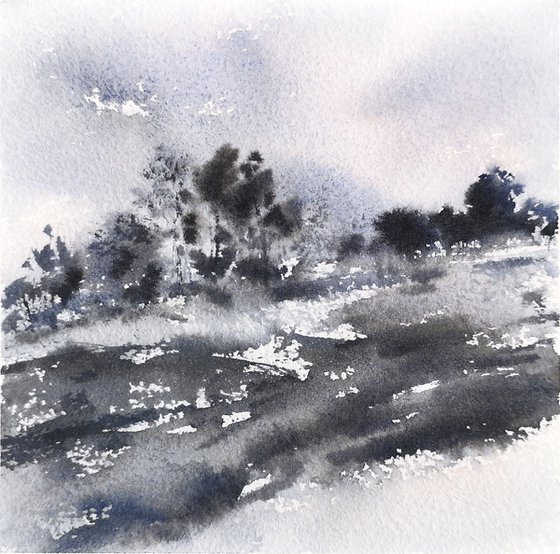 Neutral winter landscape