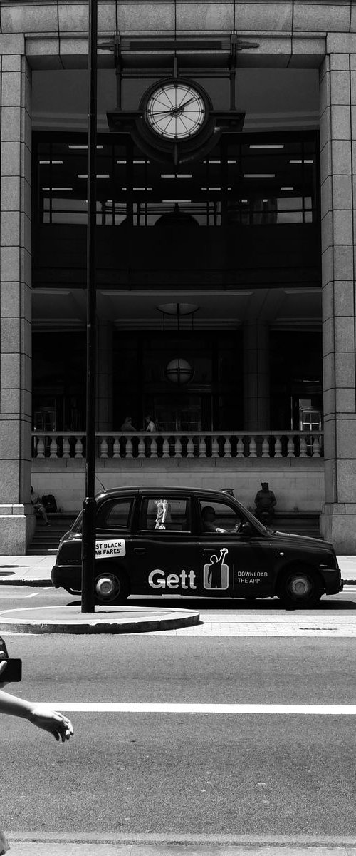 Tick Tock - London Street Photography Print, 21x21 Inches, C-Type, Framed by Amadeus Long