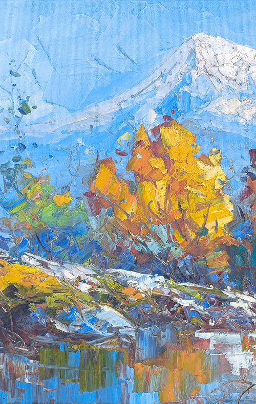 Ararat in Autumn Gold by Narek Qochunc