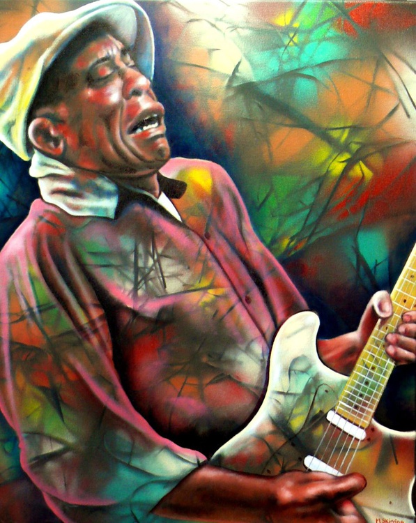 Buddy Guy Oil Painting By Mark Antony Skirving Artfinder