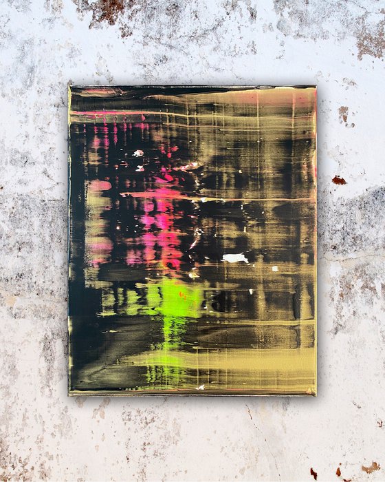 "Surveillance" - Original PMS Abstract Acrylic Painting On Canvas - 16" x 20"