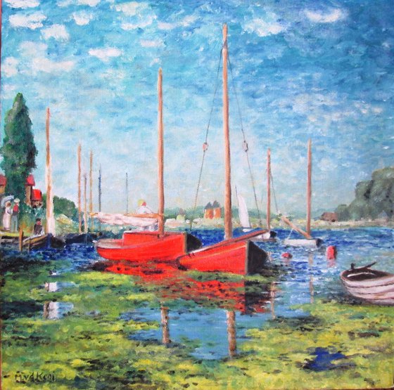 Boats after Monet