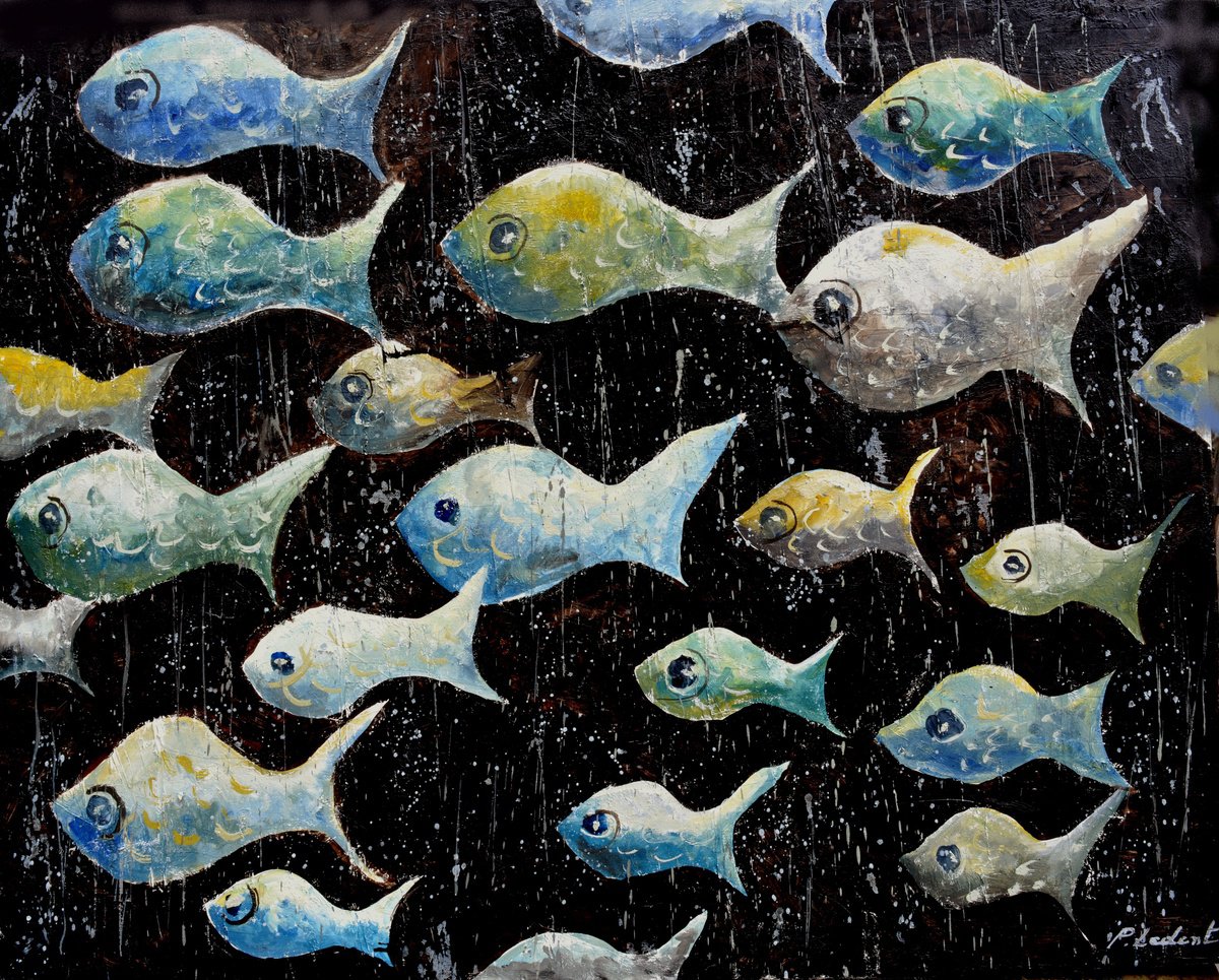 Drift In The Abyss (Fish) By Pol Henry Ledent, 39 X 31, Artwork For Sale On Artfinder