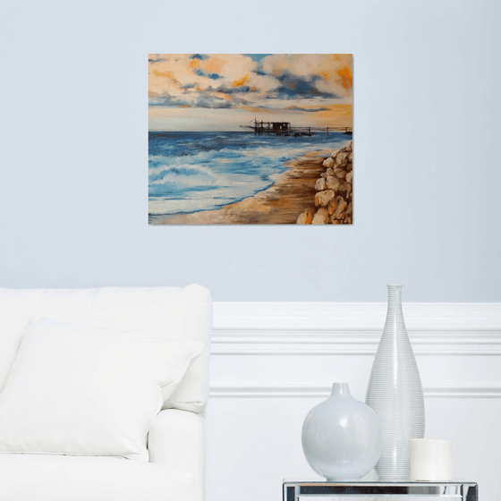 Sunrise over the sea - landscape - sea - home decor