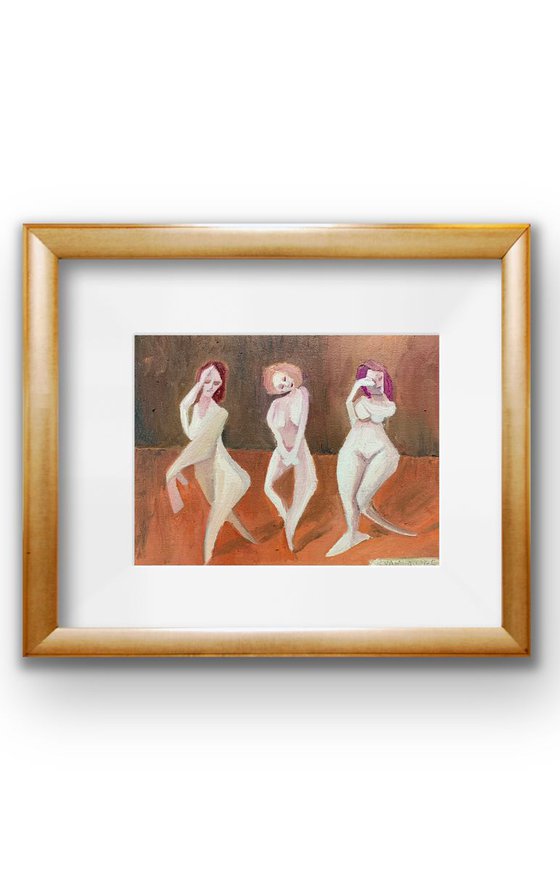 Nude Women 12x9 Canvas