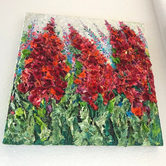 Floral Delight: Original Palette Knife Painting