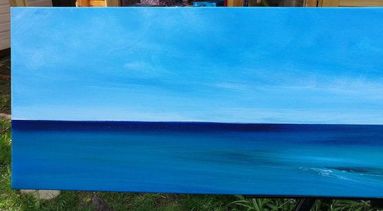 Beside the Seaside 4 - Blue, Panoramic, Cornwall, Scotland, Coast, Seascape