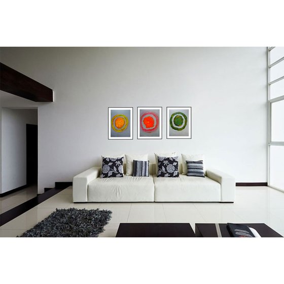 saturnal / Triptych : 35,43 x 15,75 in (90 x 40 cm)