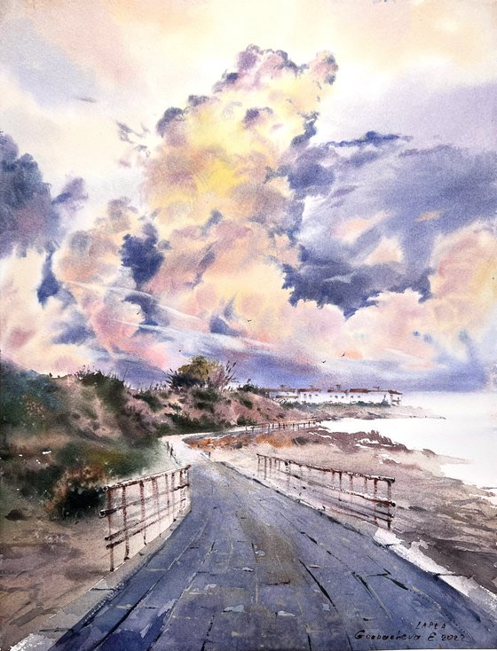 Sea coast of Cyprus Clouds