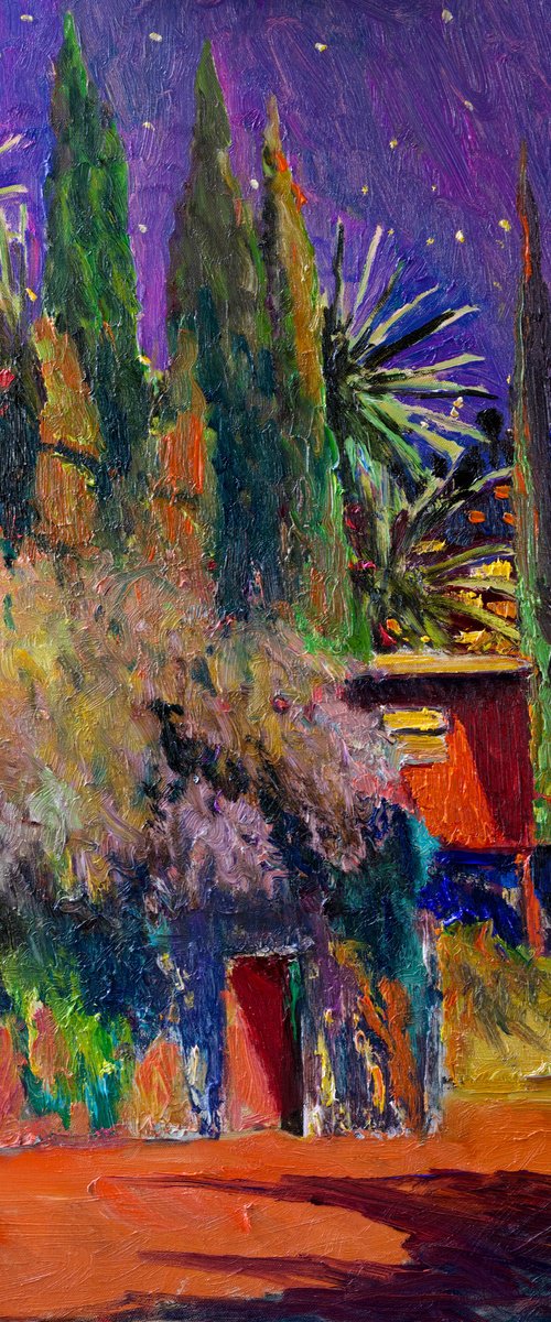 NIght in Suburbs. California by Suren Nersisyan