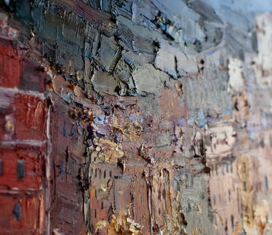 Riomaggiore, Cinque terre - Italian Landscape painting