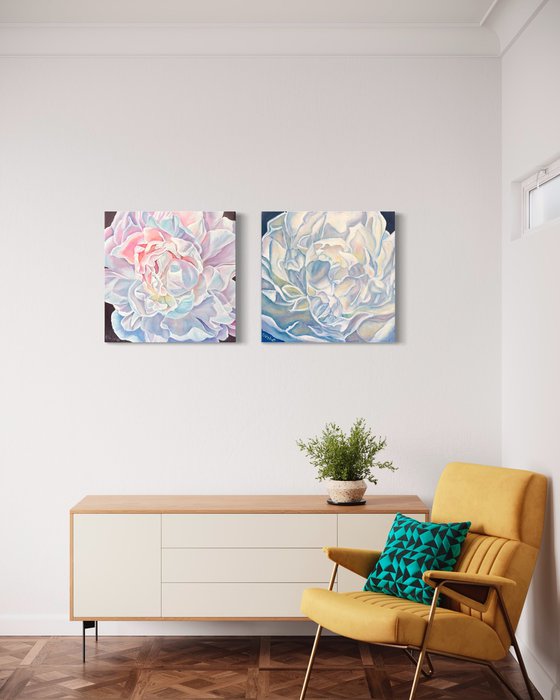 Diptych Peonies