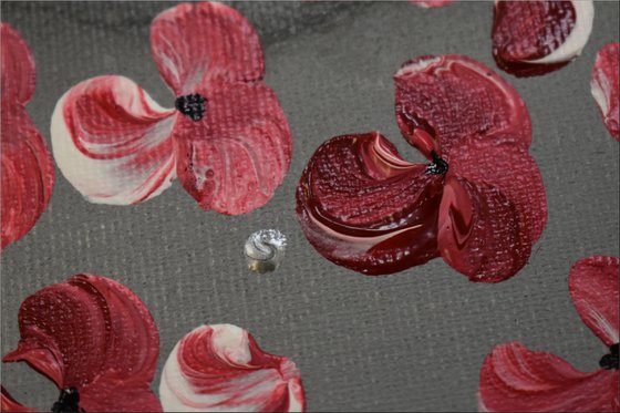 Wunschbaum - Abstract - Acrylic Painting - Canvas Art - Wall Art - Flower Painting - Ready to Hang