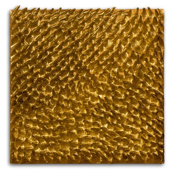 Gold Texture #1 | Gold Textured Wall Sculpture