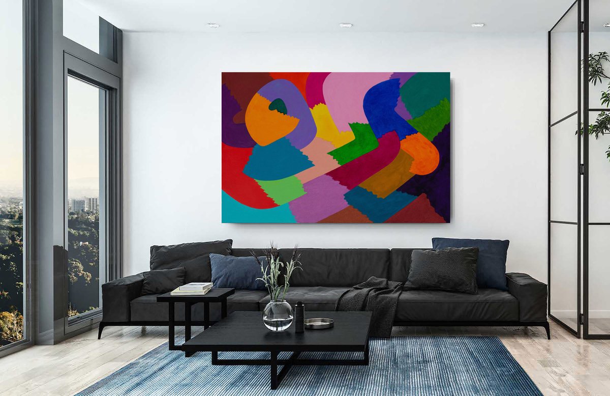 Expressive Oil Painting , Colour Expanse Xii By Ivan Stoyanov, 59 X 39, Artwork For Sale On Artfinder