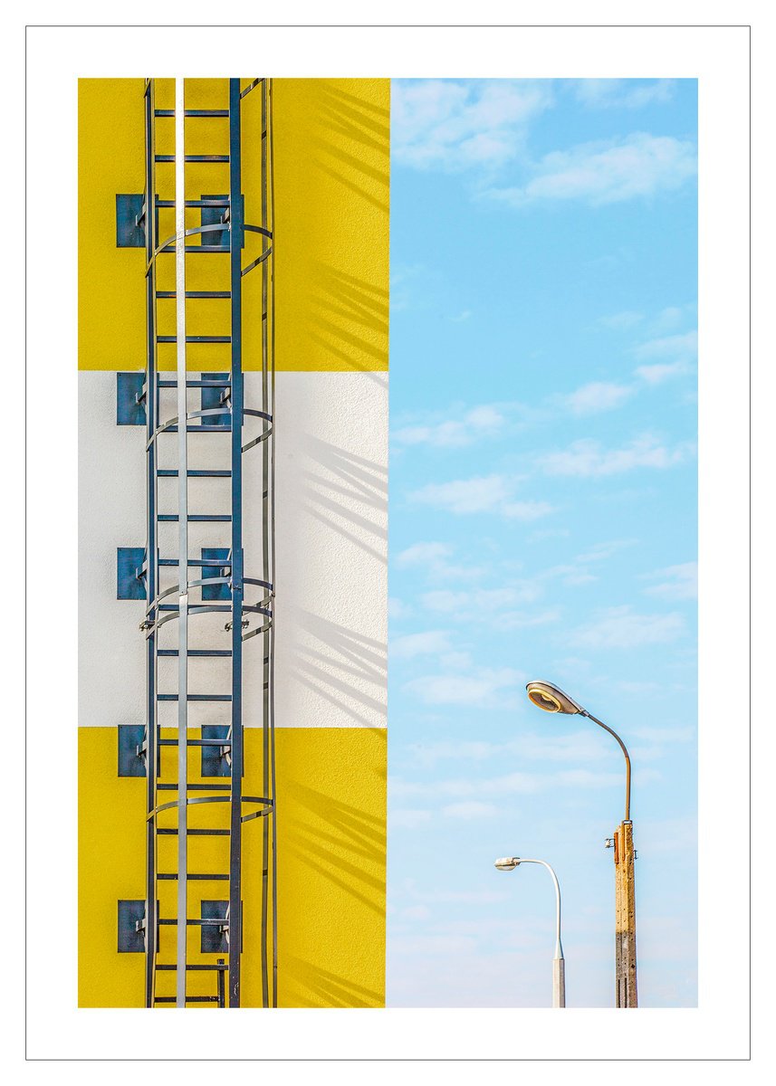 Geometric Cityscapes Photograph By Beata Podwysocka, 20 X 28, Lamp-Postscape 9, Original Artwork