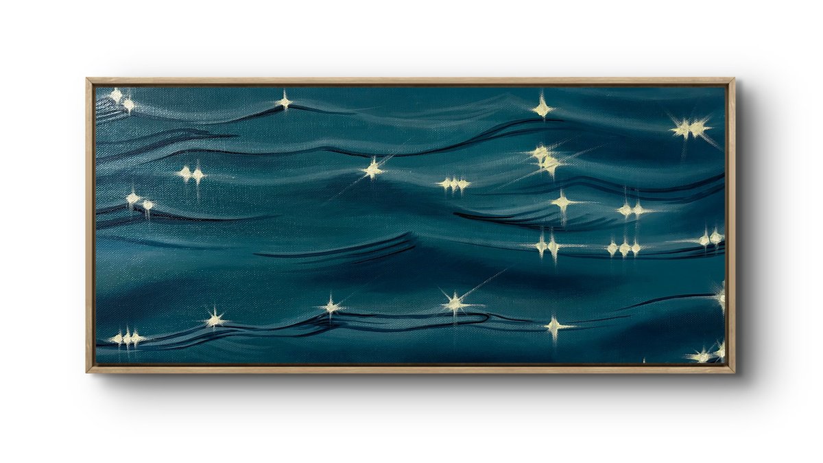 Glow On The Water 2 By Aisylu Burangulova, 24 X 11, Artwork For Sale On Artfinder