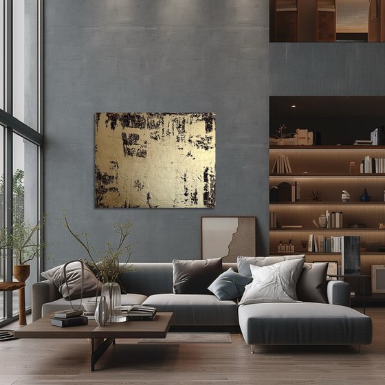 Greengold on grey