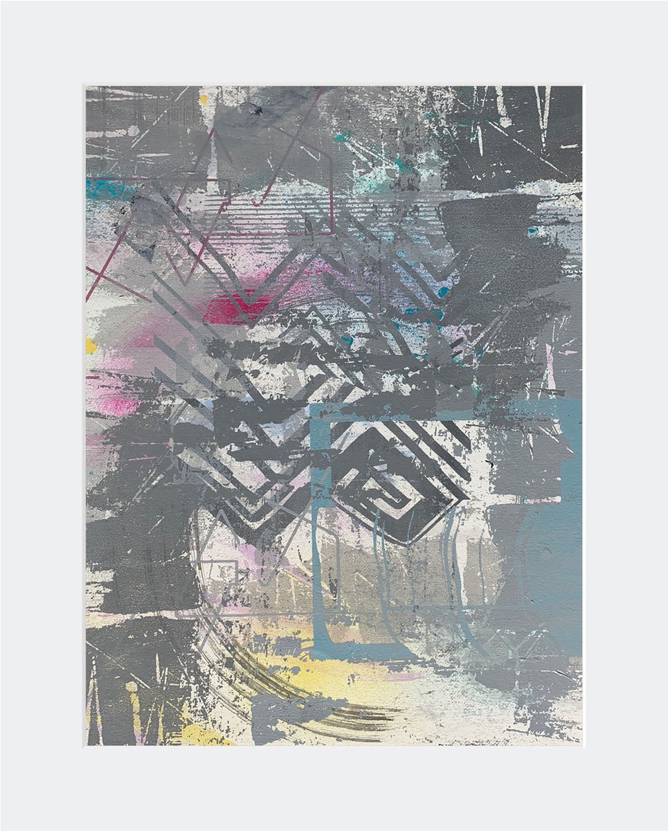 Abstract Painting By The Most Active, 12 X 16", Random Moments, Original Artwork