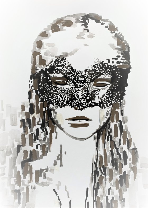 Venetian mask / 42 x 29. 7 cm