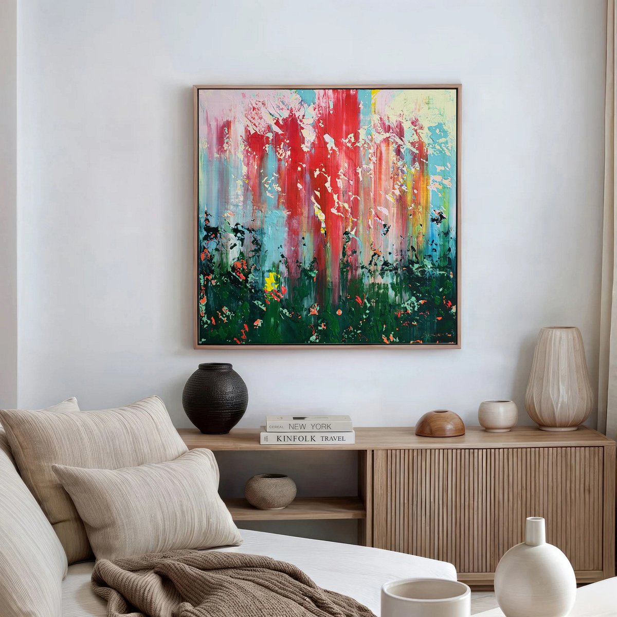 Abstract Acrylic Painting By Alex Senchenko, 39 X 39, Abstract 2527, Original Artwork