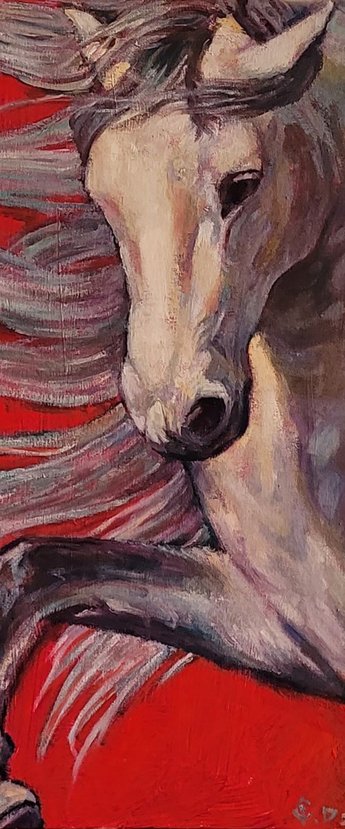 Joy, Contemporary, Original Oil Painting, One of kind by QI Debrah