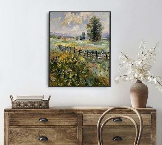 Wildflower Meadow Landscape.