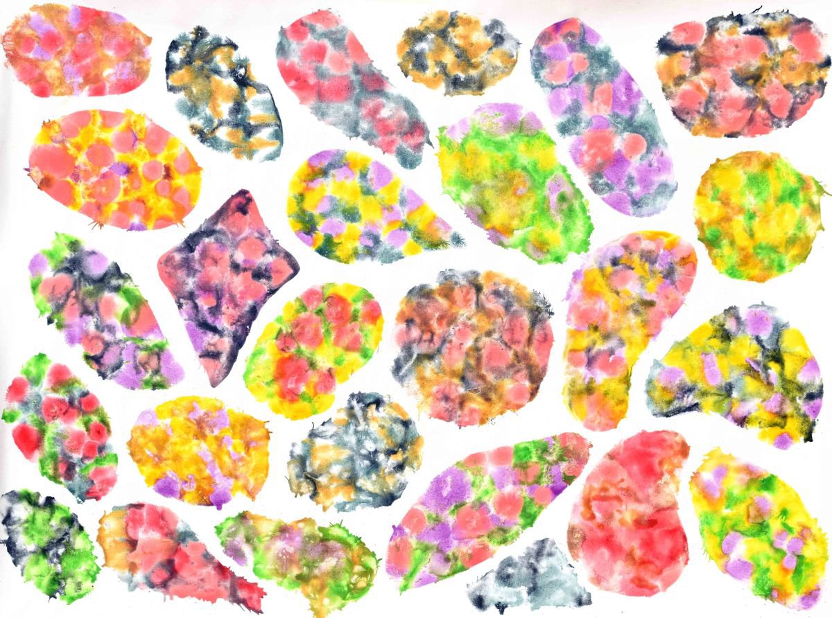 Abstract Acrylic Painting By Sumit Mehndiratta, 60 X 44", Untitled No. 39, Original Artwork