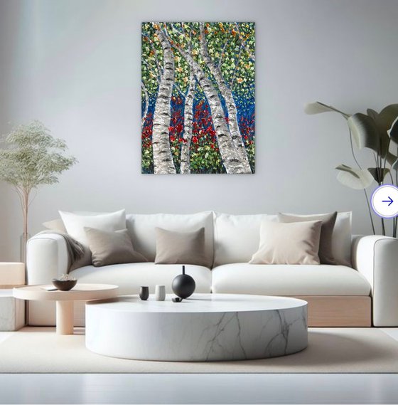 Birchlight Reverie Textured Aspen Trees