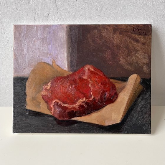 Still Life with ribeye steak