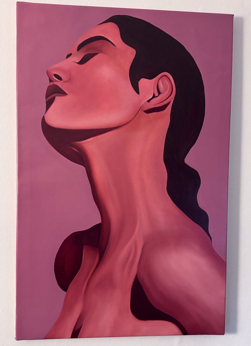 Impressionistic Portrait Oil Painting By Tim Muddiman, 24 X 36", Colette, Original Artwork