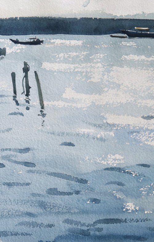 Sun shines on Thalayi harbour by Prashant Prabhu