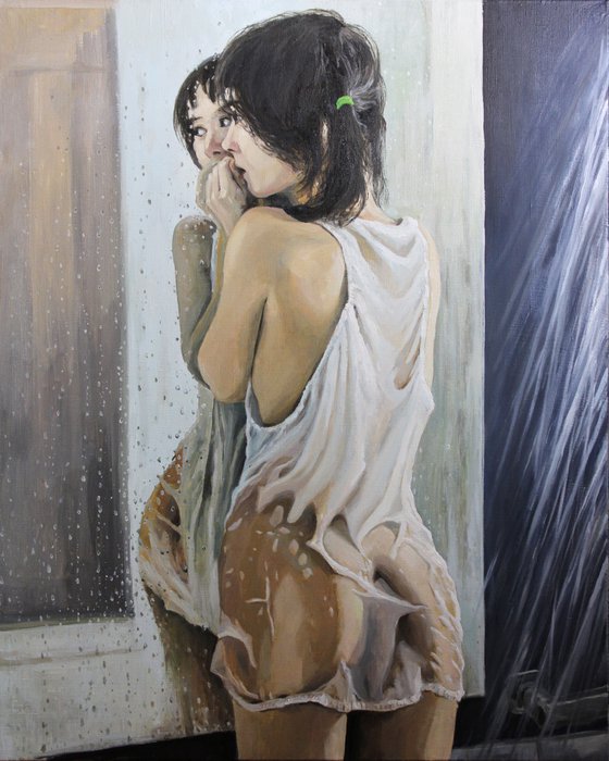 Modesty. 80x100 cm