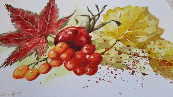 Fall Flourish - Original Watercolour Painting
