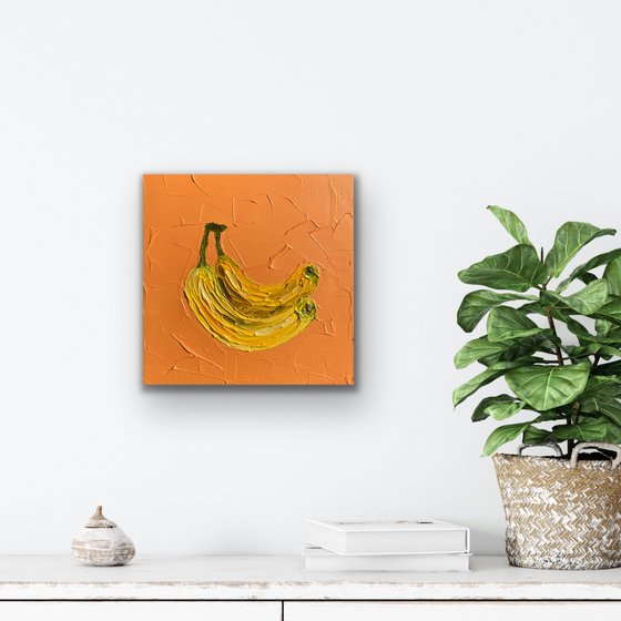 Bananas on orange