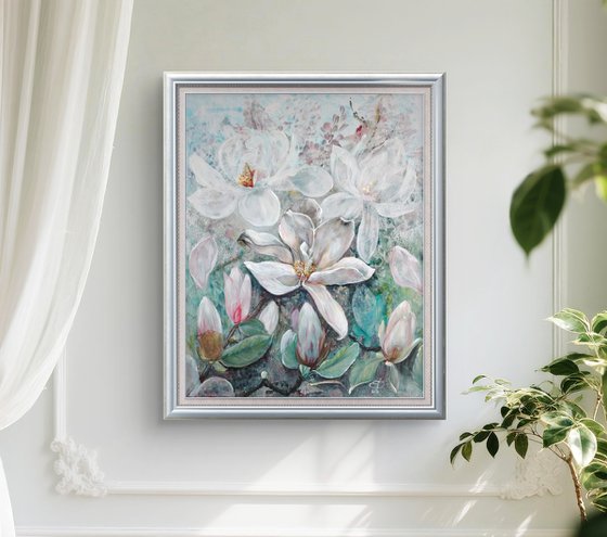 "The Magnolia for my dear friends". Original.