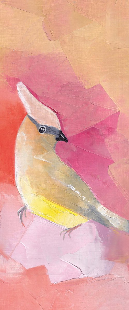 Bird in colorful garden #9 by Olha Gitman