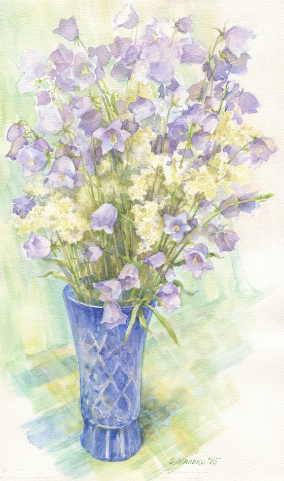 Bells in blue vase