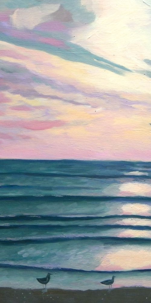 Sunset at the Beach by Mary Stubberfield