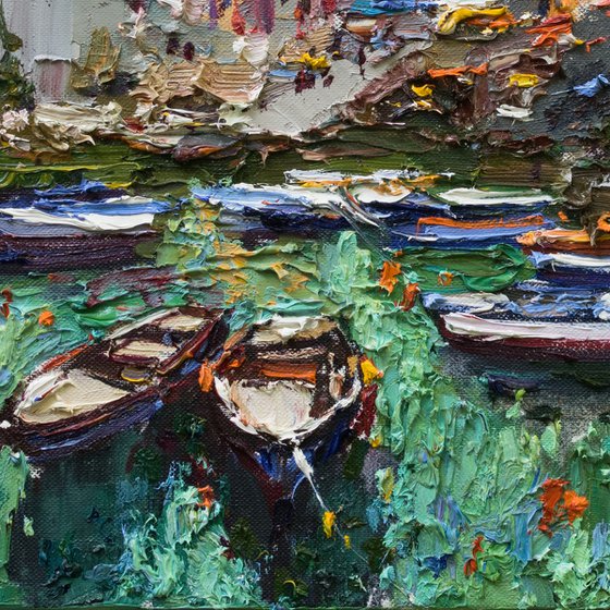 Riomaggiore, Cinque terre - Italian Landscape painting