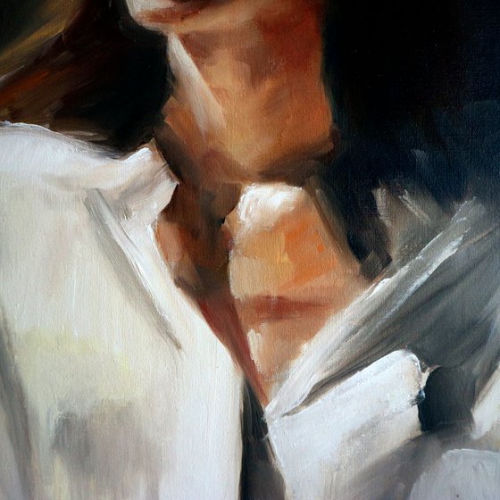 Woman Portrait painting Original on Canvas