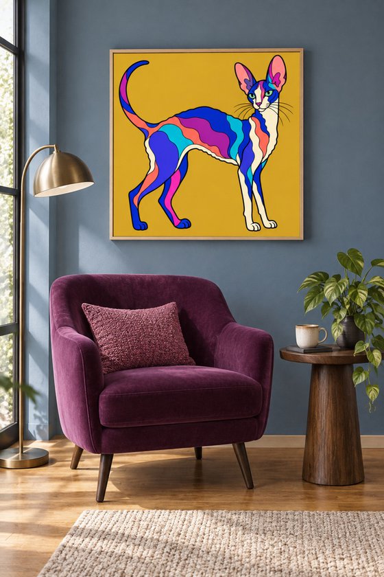 Colorful Cornish Rex Cat #31